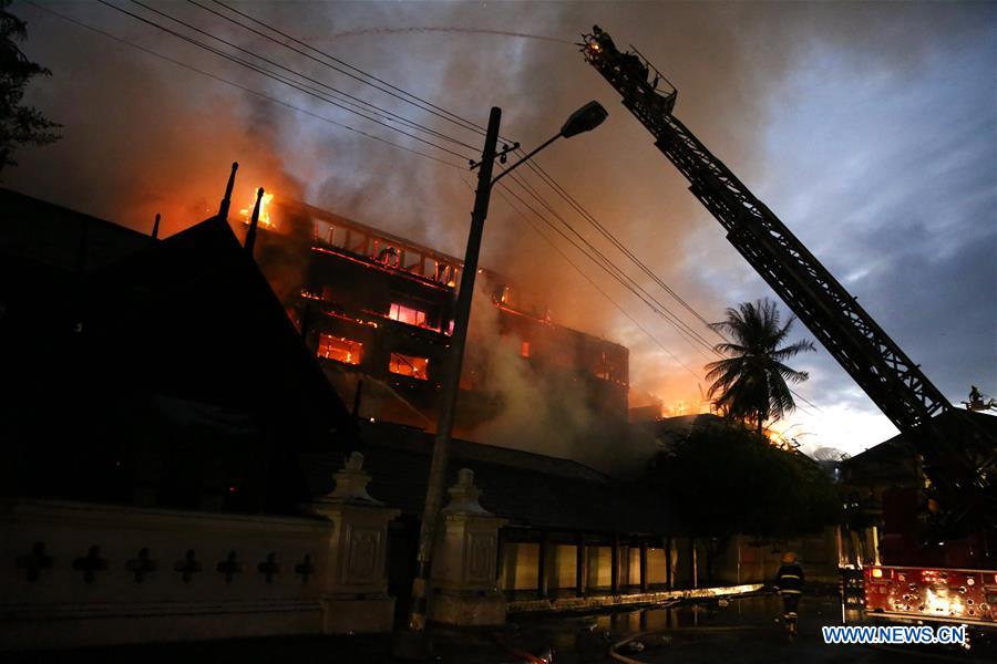 1 Killed 2 Injured In Lakeside Hotel Fire In Myanmar S Yangon Xinhua English News Cn