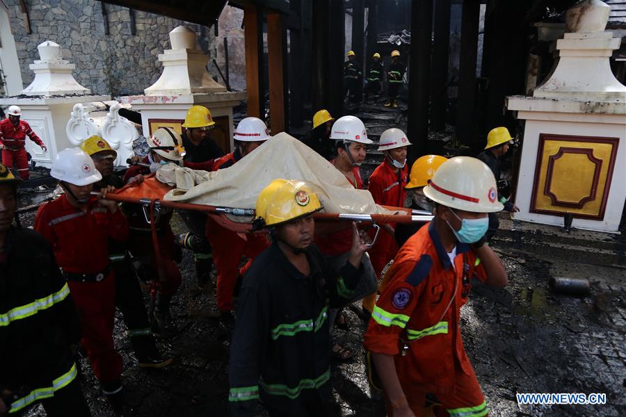 1 Killed 2 Injured In Lakeside Hotel Fire In Myanmar S Yangon Xinhua English News Cn