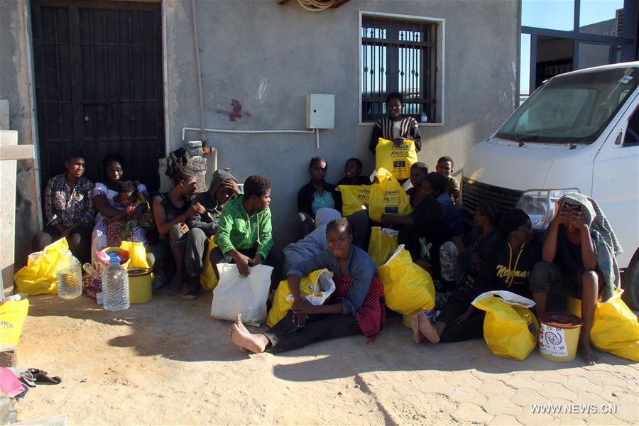 Some 137 migrants of African origins were rescued by two coast guard boats at sea when their boat started sinking off the Libyan coast