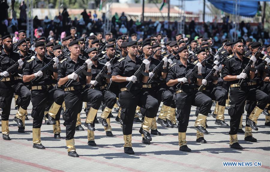 MIDEAST-GAZA-MILITARY-GRADUATION-CEREMONY