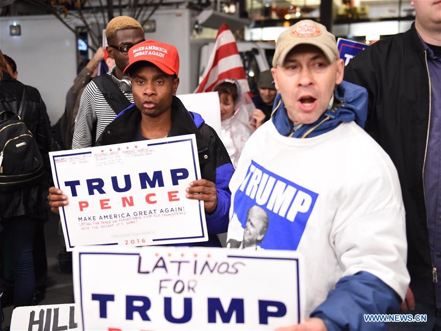 U.S.-NEW YORK-DONALD TRUMP-SUPPORTERS-RALLY