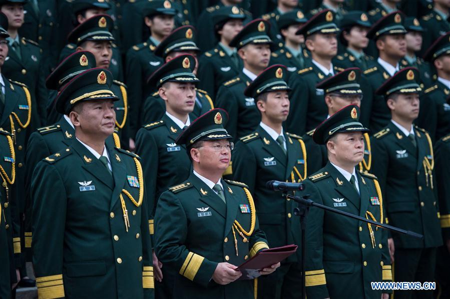 CHINA-MACAO-PLA GARRISON-FLAG-RAISING CEREMONY (CN)