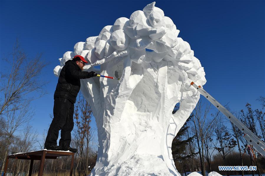 CHINA-HARBIN-SNOW SCULPTURE-COMPETITION (CN)