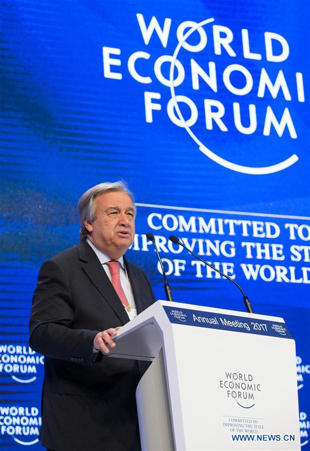 SWITZERLAND-DAVOS-WEF-UN-GUTERRES