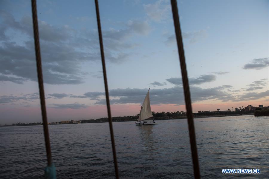 EGYPT-CAIRO-NILE RIVER-SAILING BOAT