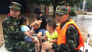 Blue alert issued as flood to hit south China's Guangxi