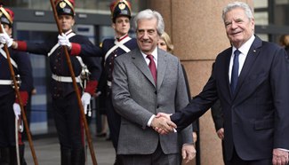 German President Joachim Gauck on three-day visit to Uruguay