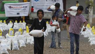 Food rations to be distributed to conflict-affected people in Sanaa