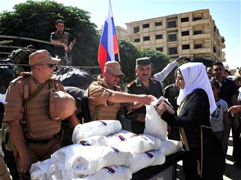 Russia regularly sends relief aid to Syria