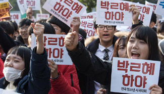 Over 1 million S.Koreans stage peaceful rallies to demand president's resignation