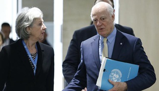 Syria peace talks held at Palais des Nations in Geneva