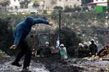 巴勒斯坦民眾與安全部隊發生衝突