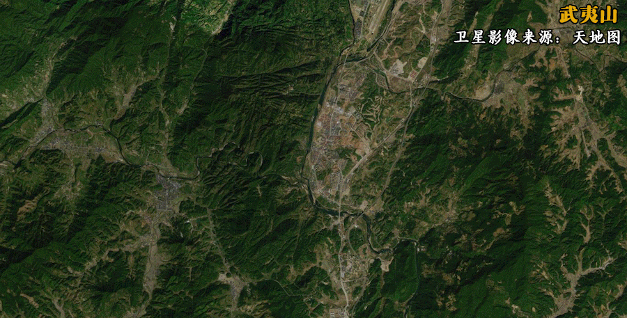 1999年12月1日   图为武夷山.卫星影像来源:天地图