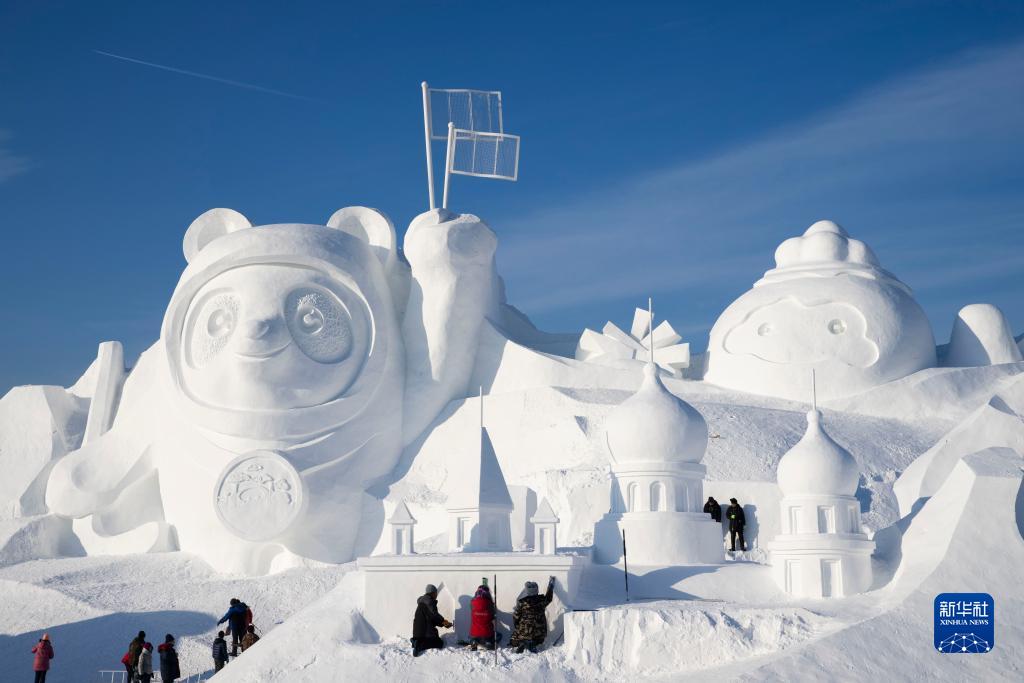 冬奥太阳岛之旅雪雕亮相哈尔滨太阳岛雪博会