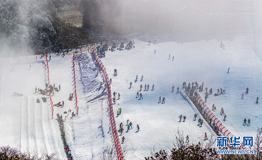 重庆市南川区金佛山拥有北坡和西坡两个滑雪场,近段时期,不少人前往金