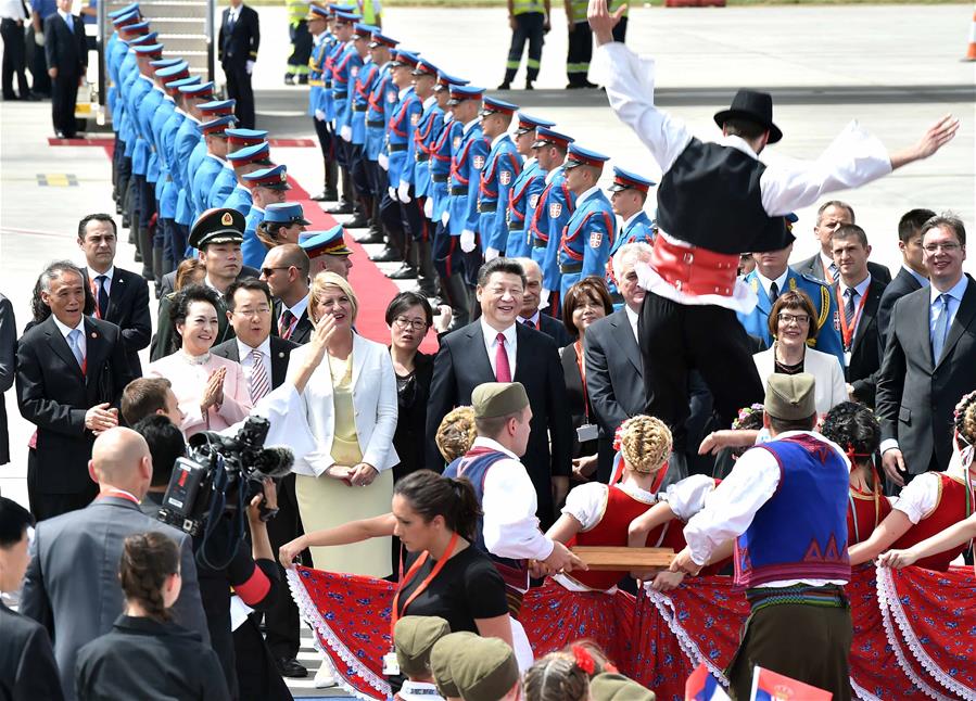 SERBIA-BELGRADE-CHINA-XI JINPING-ARRIVAL