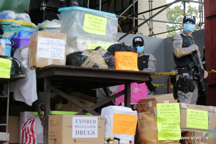 PHILIPPINES-CAVITE PROVINCE-ILLEGAL DRUGS-DESTRUCTION