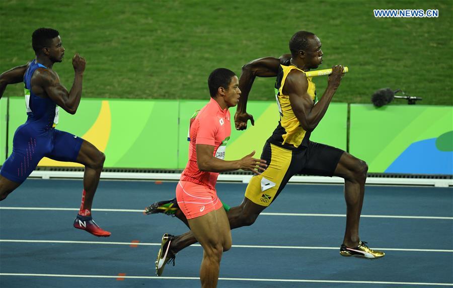 Bolt Completes Triple Triple China Pushes Hard On Medals Table At Rio Xinhua English News Cn