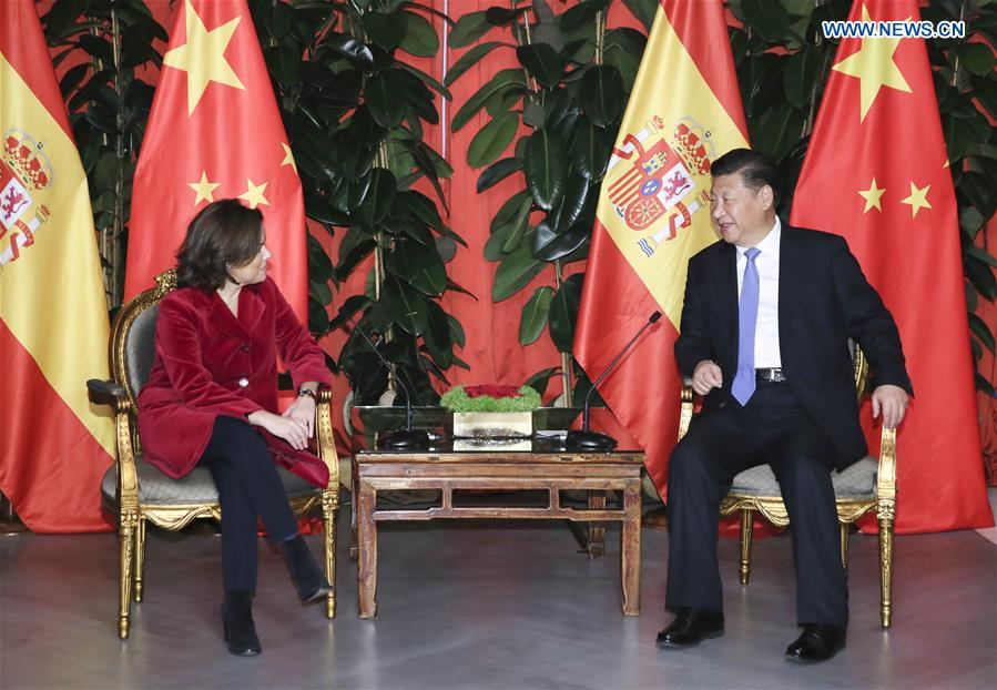 SPAIN-CHINA-XI JINPING-DEPUTY PM-MEETING