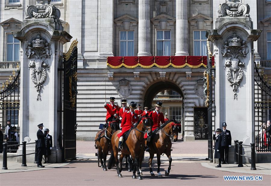 BRITAIN-LONDON-TROOPING THE COLOUR