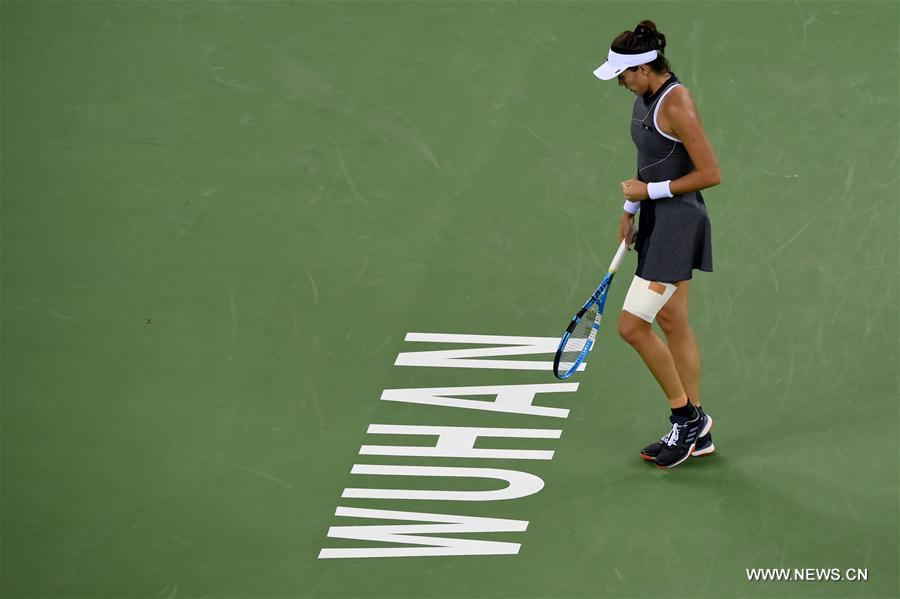 Wuhan Open quarterfinal Muguruza vs. Ostapenko Xinhua English.news.cn