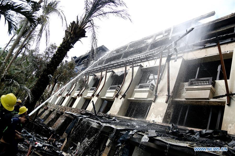 1 Killed 2 Injured In Lakeside Hotel Fire In Myanmar S Yangon Xinhua English News Cn