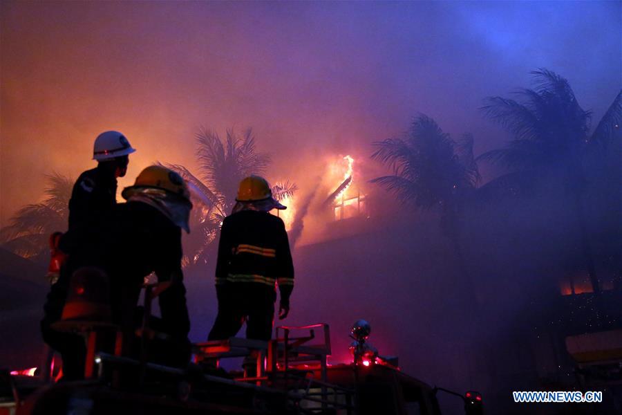 1 Killed 2 Injured In Lakeside Hotel Fire In Myanmar S Yangon Xinhua English News Cn