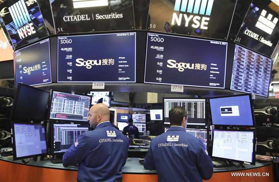 U.S.-NEW YORK-NYSE-SOGOU-DEBUT 