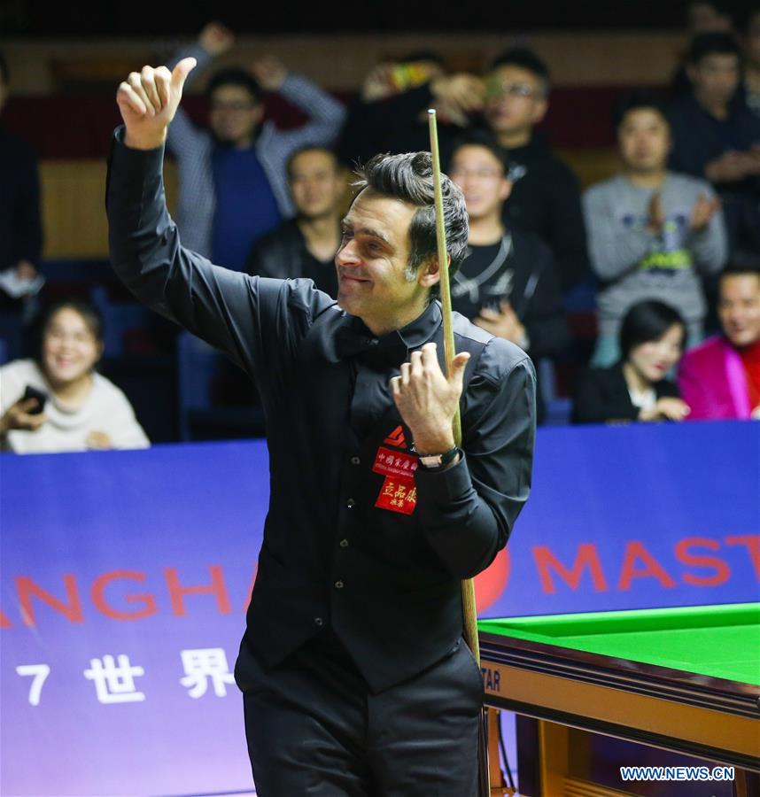 O'Sullivan wins 1st round match at World Snooker Shanghai Masters