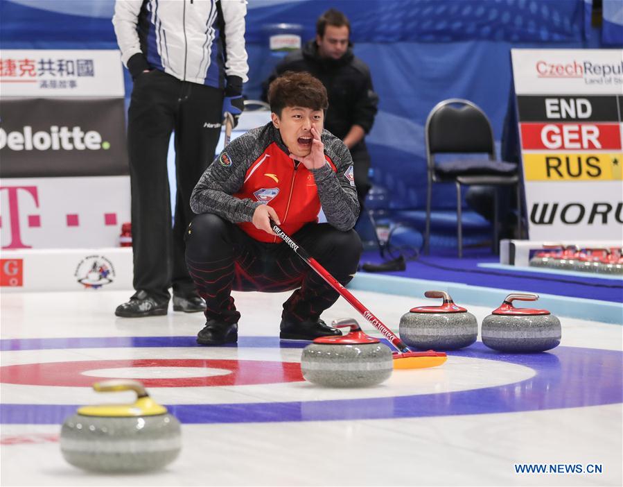 (SP)CZECH REPUBLIC-PILSEN-CURLING-OLYMPIC QUALIFICATION-MEN-CHINA VS FINLAND