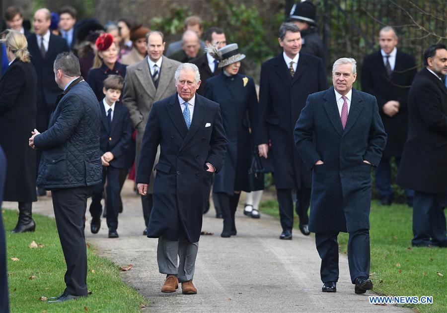 BRITAIN-SANDRINGHAM-ROYAL-CHRISTMAS DAY CHURCH SERVICE