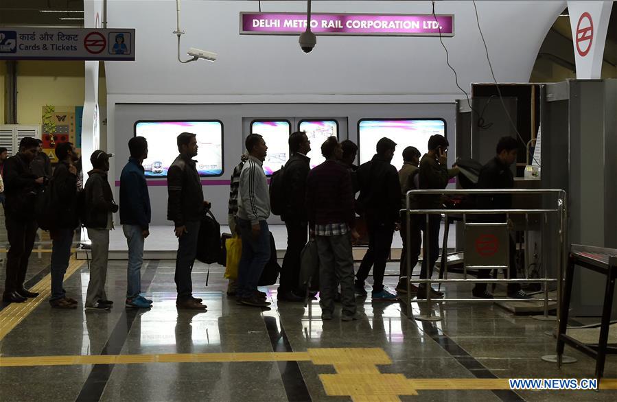 INDIA-NEW DELHI-METRO-MAGENTA LINE-LAUNCHING