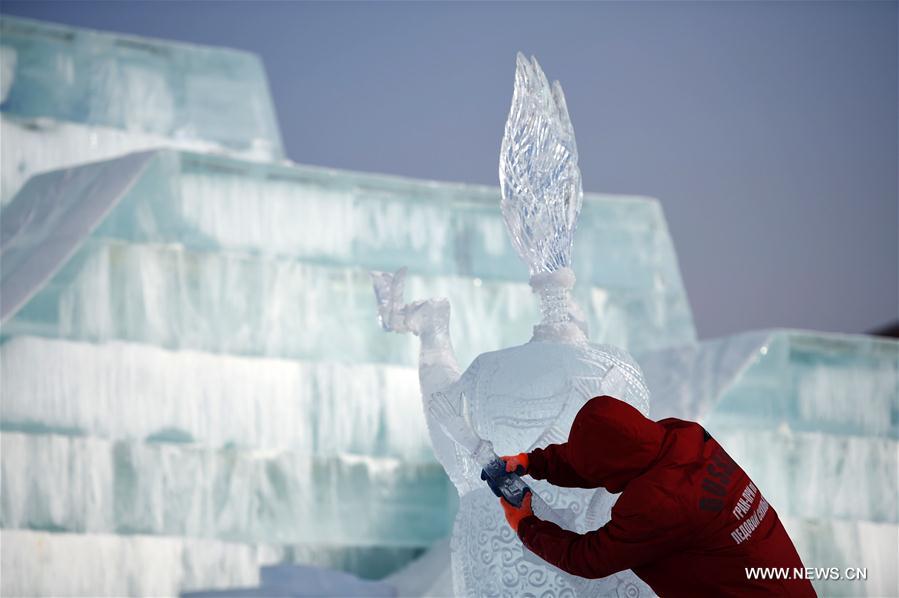 CHINA-HARBIN-ICE SCULPTURE-COMPETITION (CN)