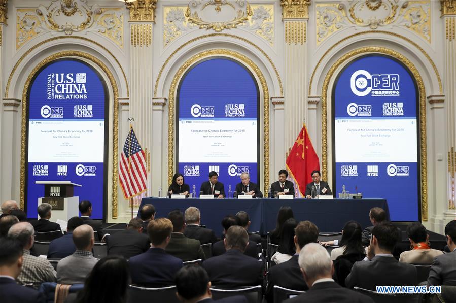 U.S.-NEW YORK-CHINA ECONOMY 2018 FORECAST