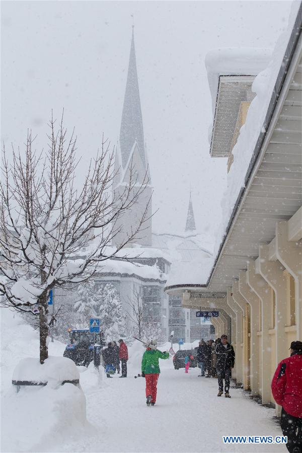 SWITZERLAND-DAVOS-WEF-SNOW
