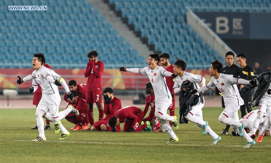 (SP)CHINA-CHANGZHOU-SOCCER-AFC U23 CHAMPIONSHIP-SEMIFINAL-QATAR VS VIETNAM (CN)