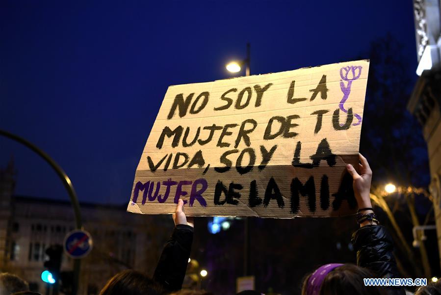 SPAIN-MADRID-WOMEN-MANIFESTATION