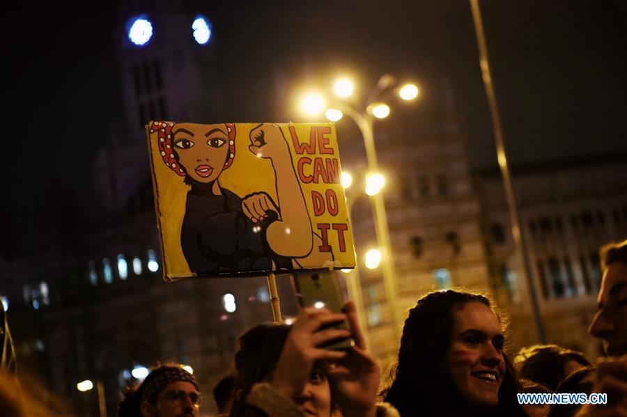 SPAIN-MADRID-WOMEN-MANIFESTATION