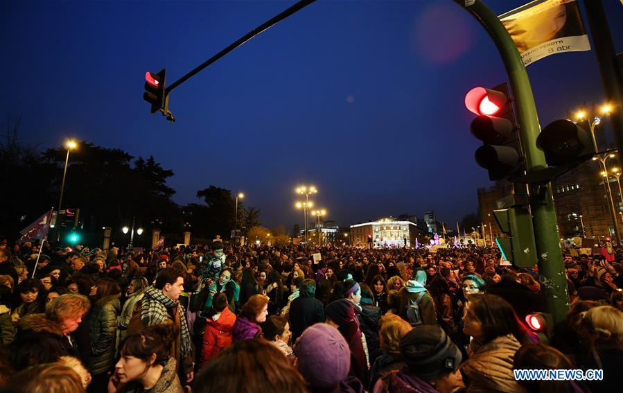 SPAIN-MADRID-WOMEN-MANIFESTATION