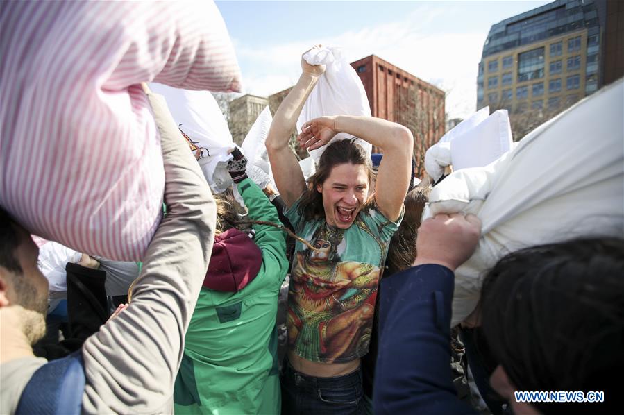 U.S.-NEW YORK-PILLOW FIGHT