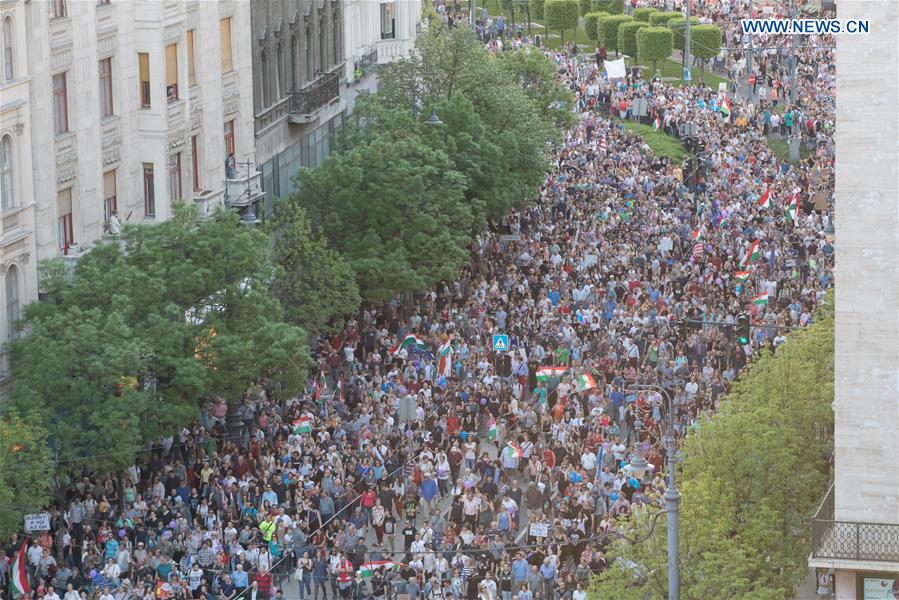 HUNGARY-BUDAPEST-DEMONSTRATION-GENERAL ELECTIONS