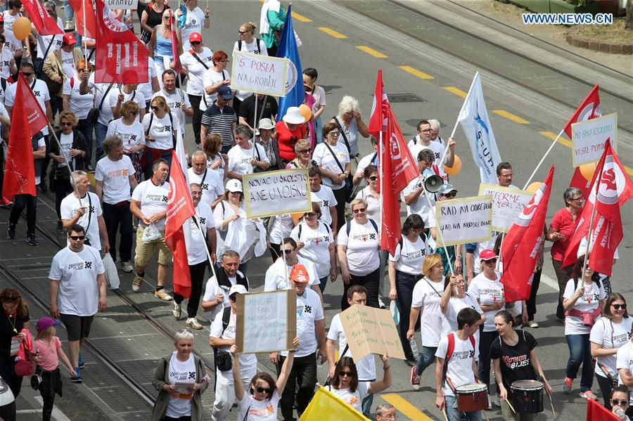 CROATIA-ZAGREB-INTERNATIONAL WORKERS' DAY-PROTEST