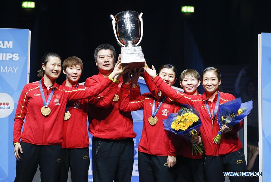 (SP)SWEDEN-HALMSTAD-ITTF WORLD TEAM CHAMPIONSHIPS 2018-WOMEN'S GROUP EVENT-AWARDING CEREMONY