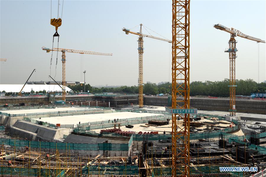 (SP)CHINA-BEIJING-WINTER OLYMPICS-NATIONAL SPEED SKATING OVAL-CONSTRUCTION