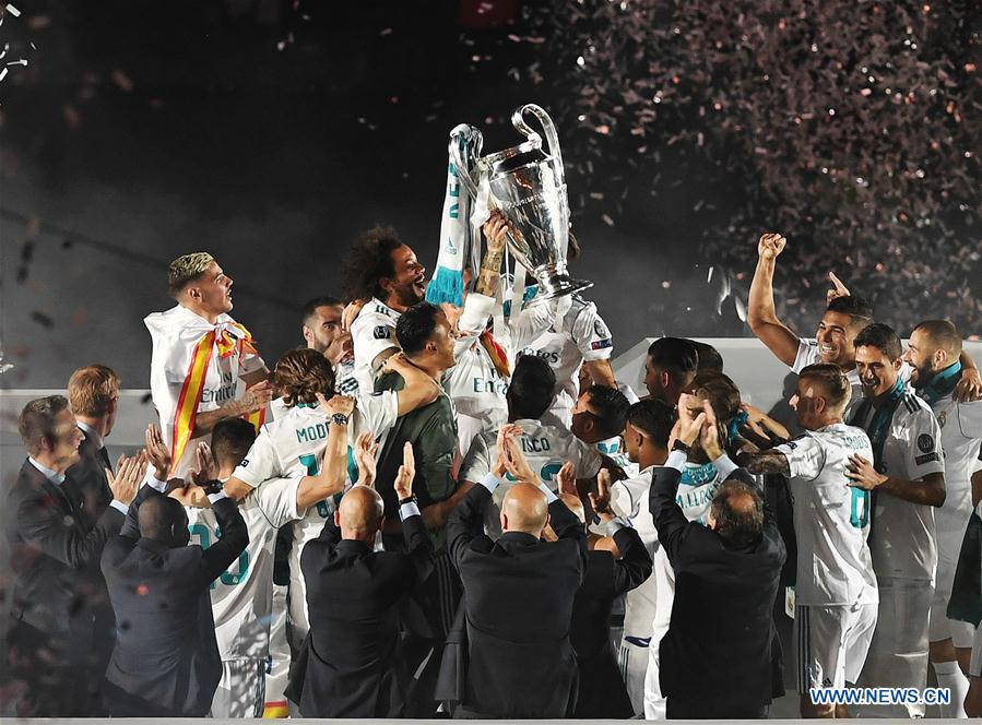 (SP)SPAIN-MADRID-SOCCER-UEFA CHAMPIONS-REAL MADRID-CELEBRATION