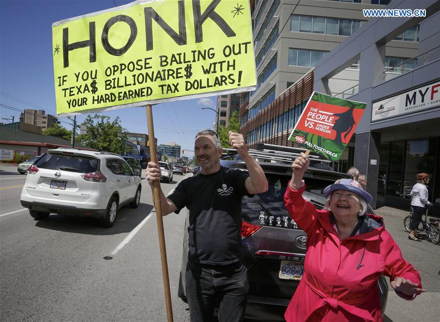 CANADA-VANCOUVER-ANTI-PIPELINE-PROTEST