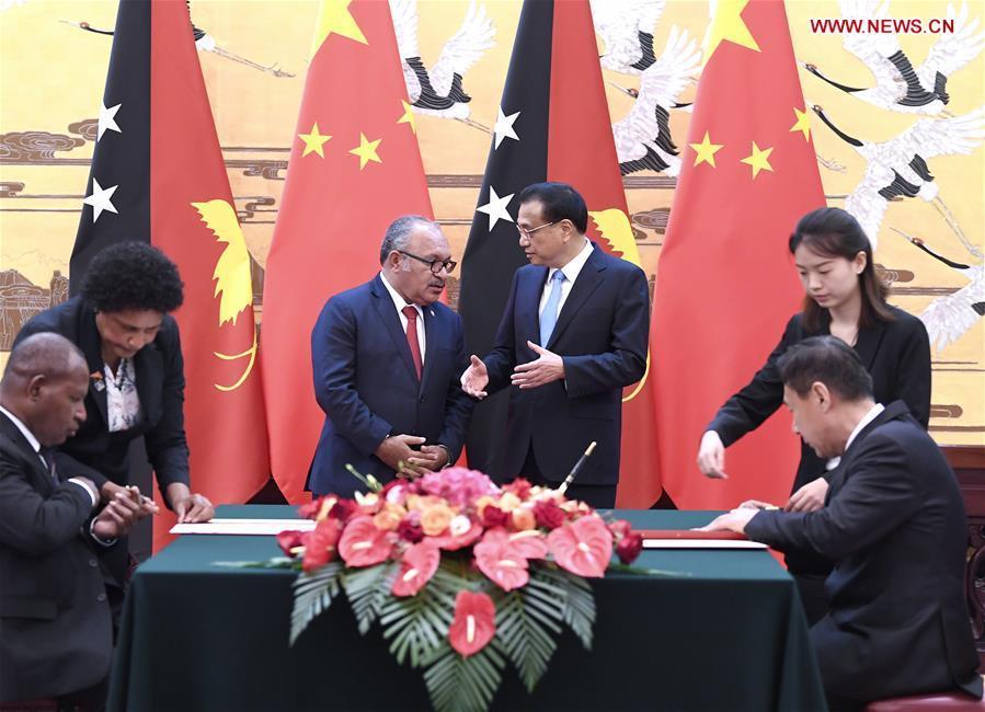 CHINA-BEIJING-PAPUA NEW GUINEA-PM-TALKS(CN)