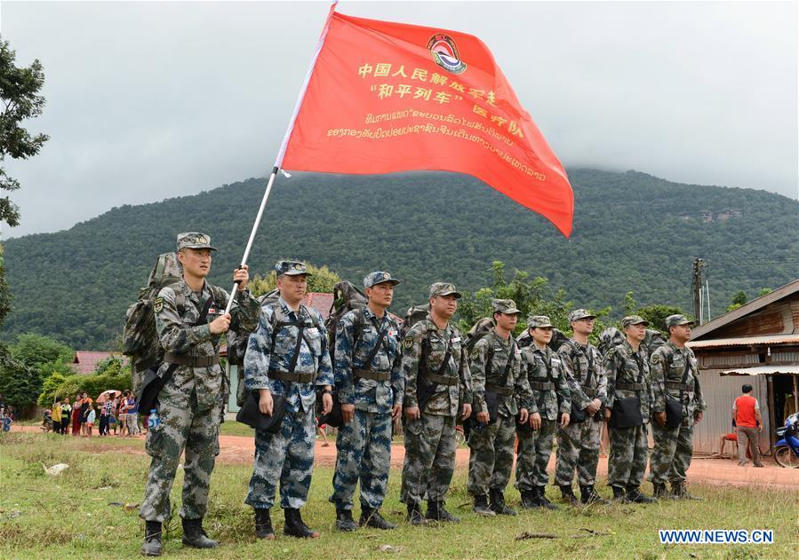 LAOS-ATTAPEU-CHINESE PLA-RELIEF WORK