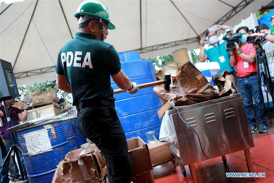 THE PHILIPPINES-CAVITE-ILLEGAL DRUGS-DESTRUCTION 