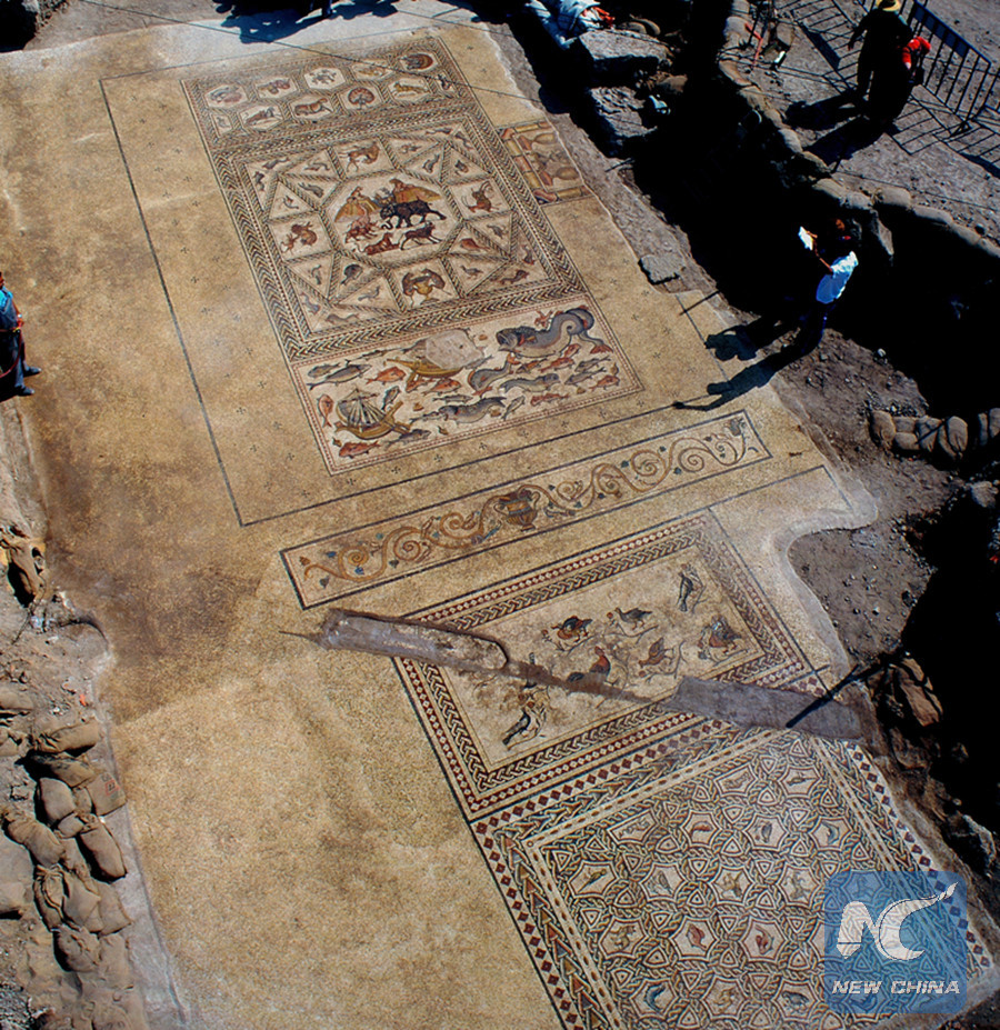 Unique mosaics exhibited at Lod Mosaic Archaeological Center in  Israel-Xinhua